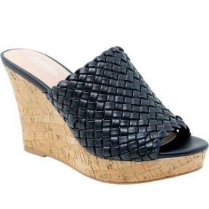 Charles David woven cork wedge sandal